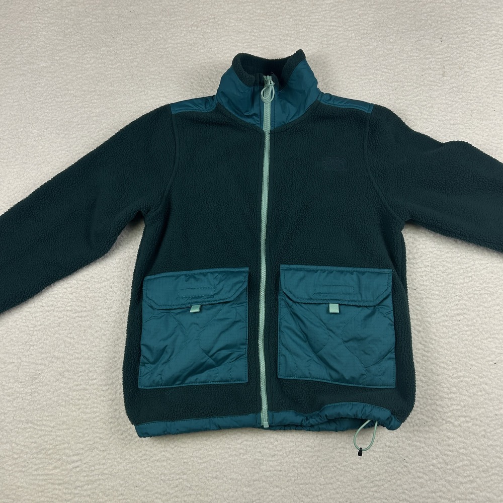 The North Face Jacket Womens XS Retro Pile Fleece Full Zip Outdoor‎ Green - Picture 11 of 16